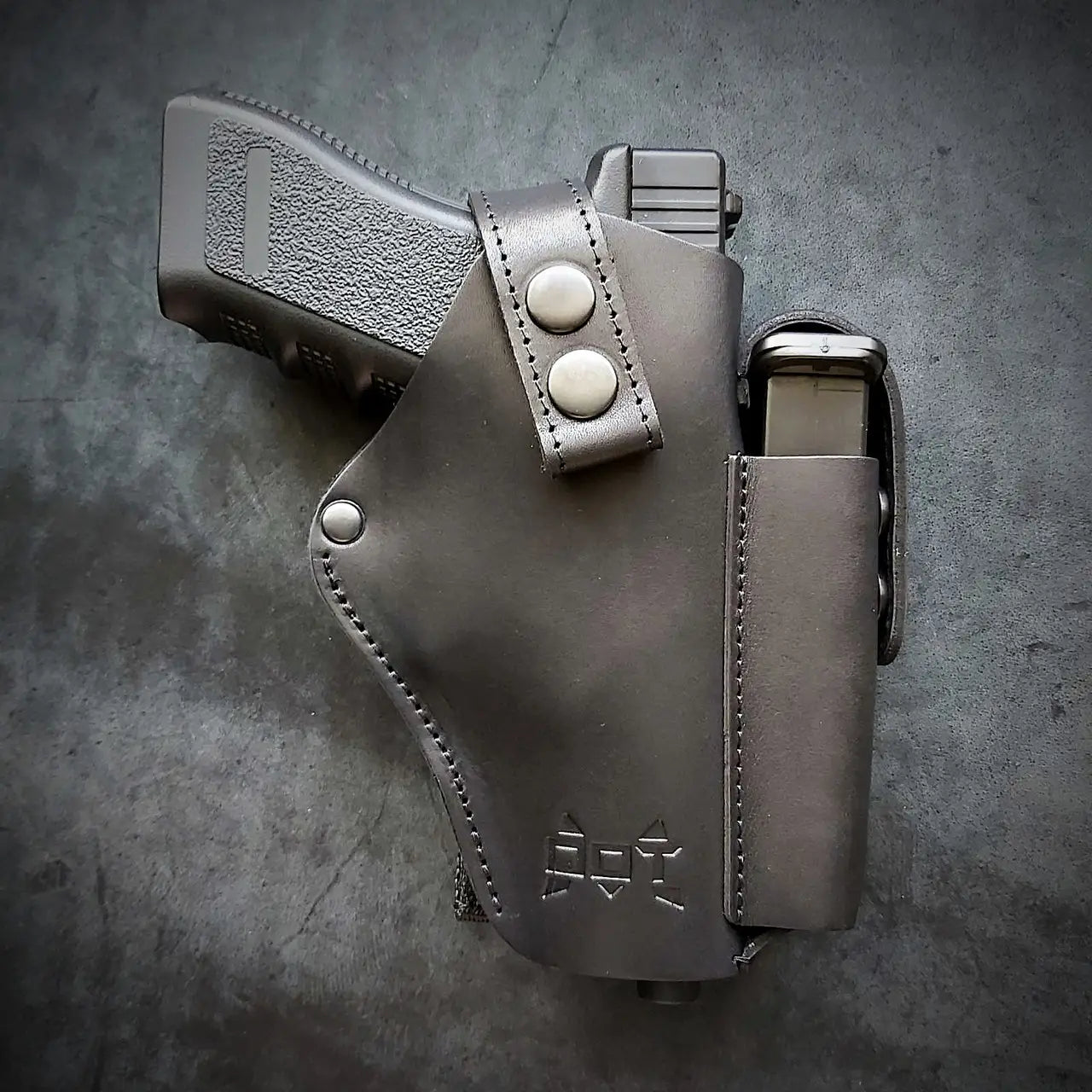 MOLLE Leather Holster for Glock 17 black