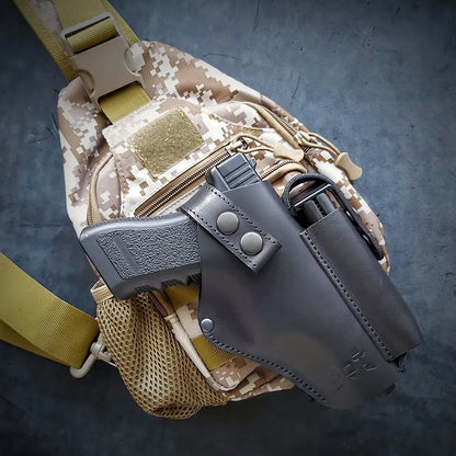MOLLE Leather Holster for Glock 17 black
