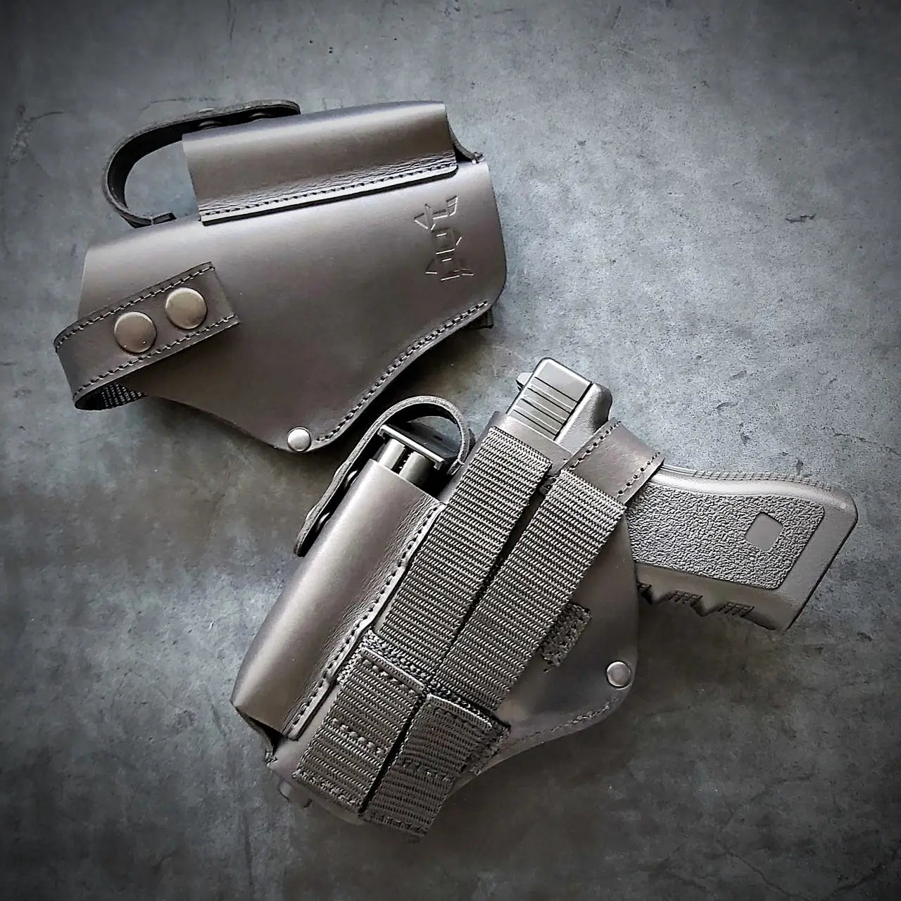 MOLLE Leather Holster for Glock 17 black