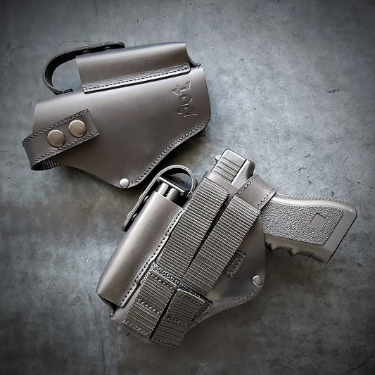 MOLLE Leather Holster for Glock 17 black