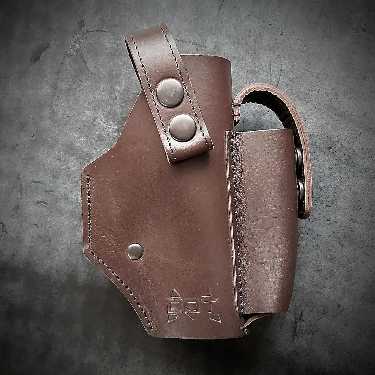 Belt Holster for Glock 17 – Genuine Leather, Brown