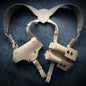Leather Shoulder Holster for Glock 19 / 19X  — Personalized  Tactical Holster   Coyote