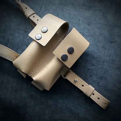 Leather Shoulder Holster for Glock 19 / 19X  — Personalized  Tactical Holster   Coyote
