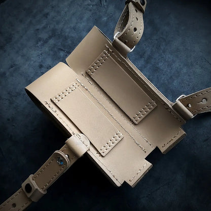 Leather Shoulder Holster for Glock 19 / 19X  — Personalized  Tactical Holster   Coyote