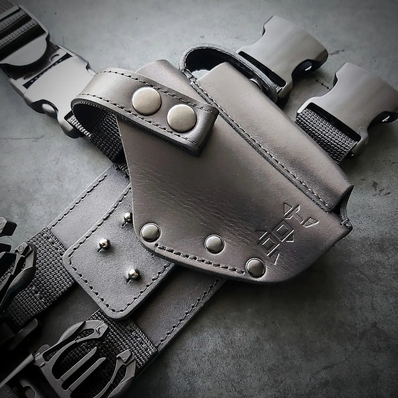 FORT 12/17/20 Leather Drop Leg Holster Black