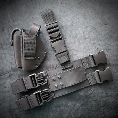 FORT 12/17/20 Leather Drop Leg Holster Black