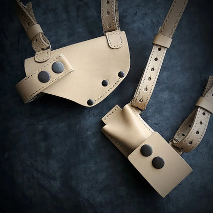 Leather Shoulder Holster for PM with Extra Magazine Pouch | Coyote