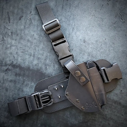 FORT 12/17/20 Leather Drop Leg Holster | Black