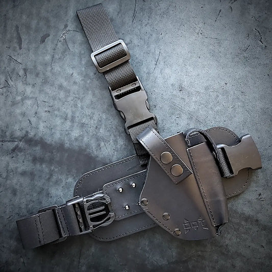 FORT 12/17/20 Leather Drop Leg Holster | Black