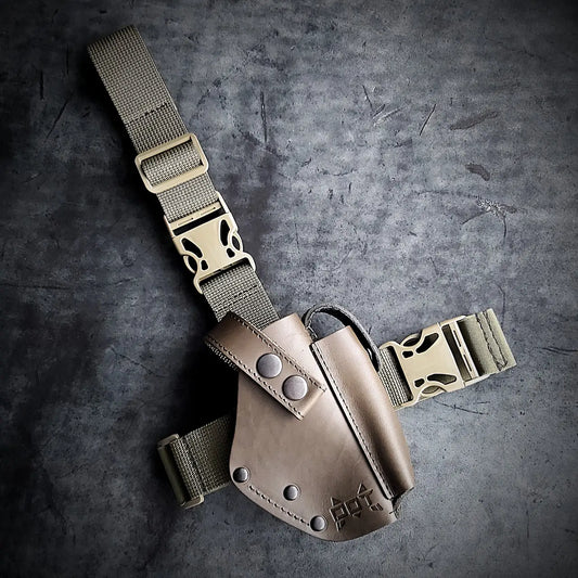 FORT 12/17/20 Leather Drop Leg Holster | Dark Olive