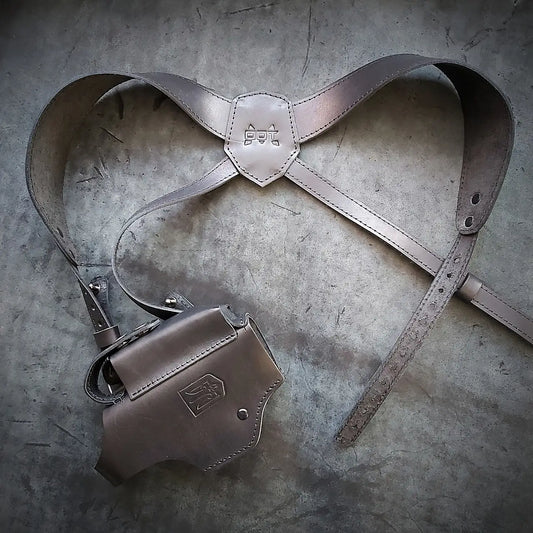Leather Shoulder Holster for Glock 19  Black