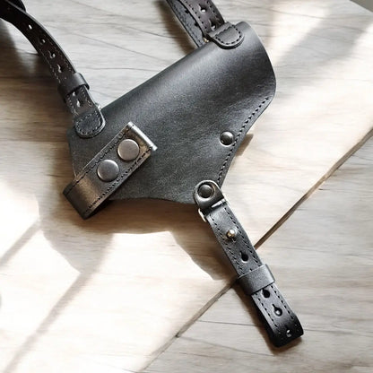 Concealed Carry Leather Holster for Glock 17, Black