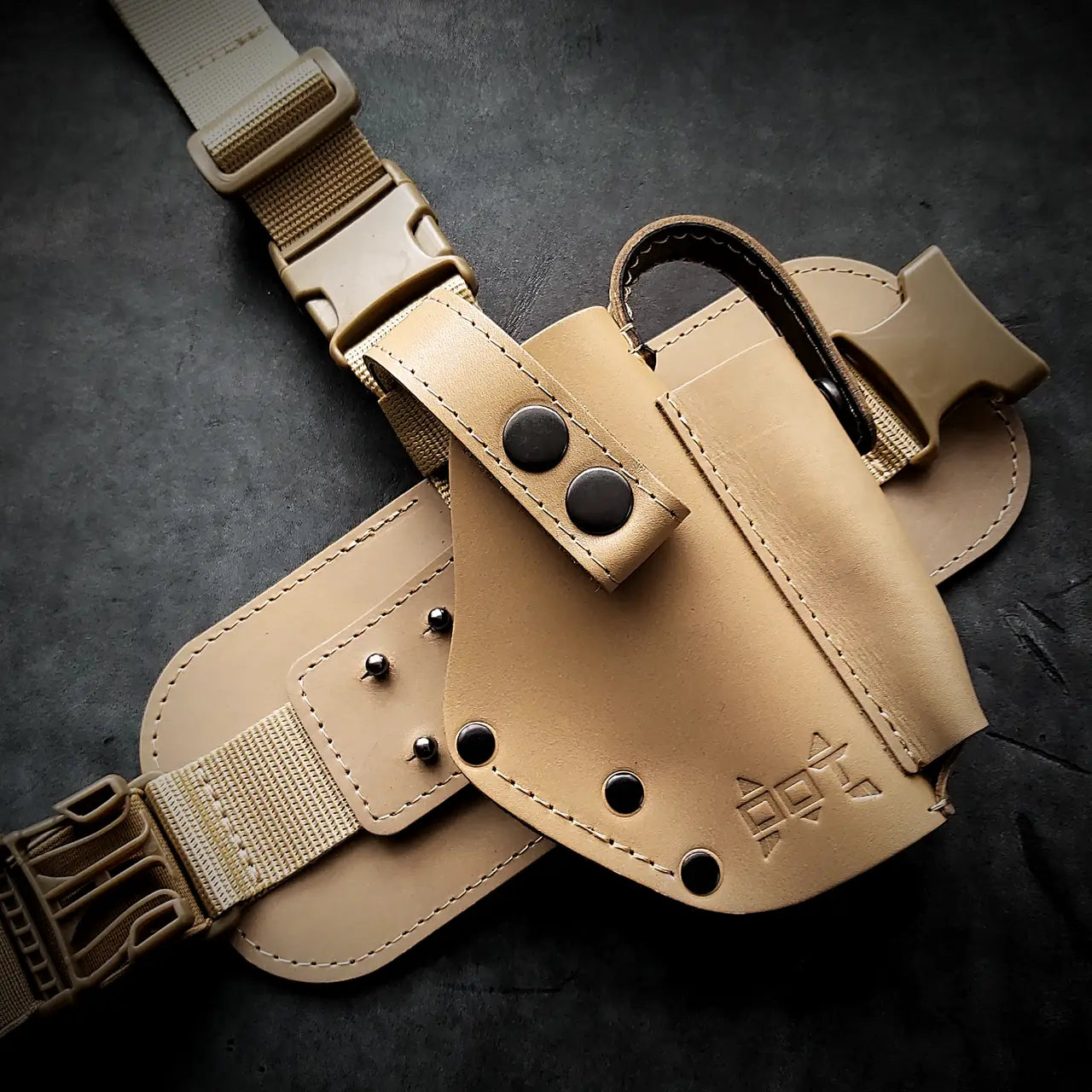 FORT 12/17/20 Leather Drop Leg Holster Coyote