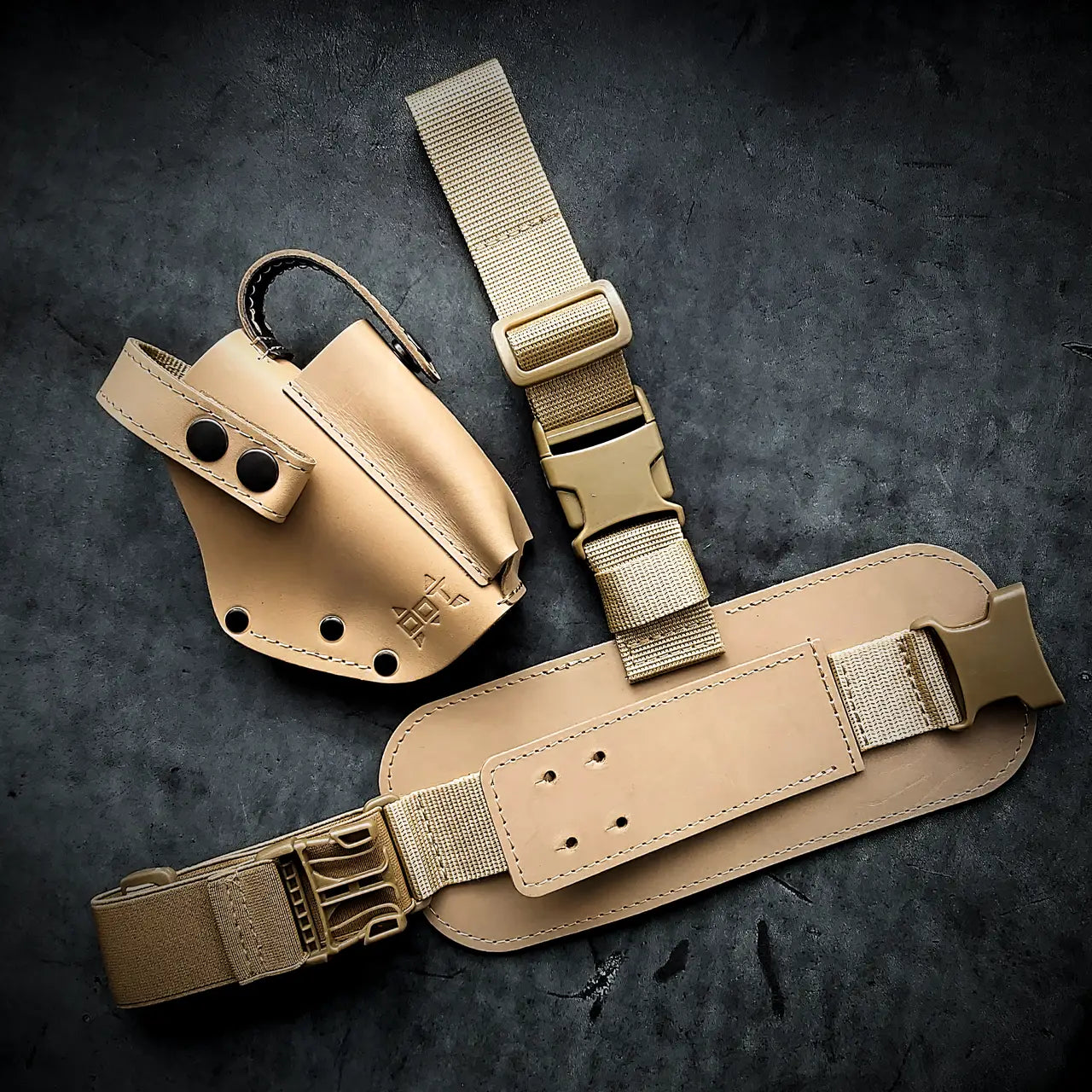 FORT 12/17/20 Leather Drop Leg Holster Coyote