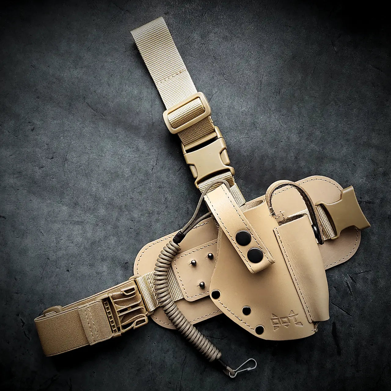 FORT 12/17/20 Leather Drop Leg Holster Coyote