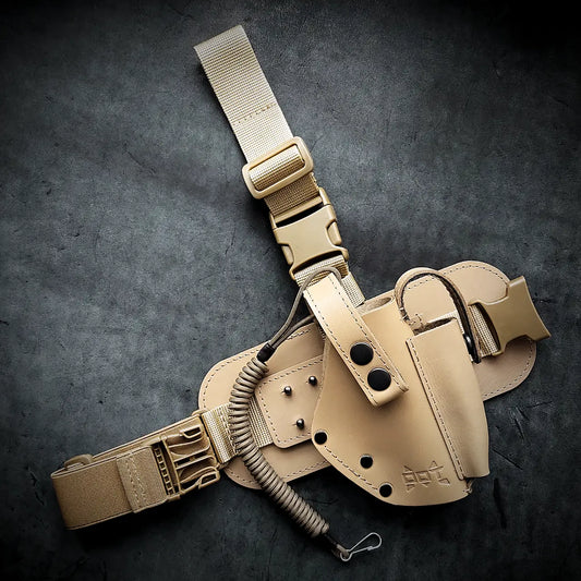FORT 12/17/20 Leather Drop Leg Holster Coyote