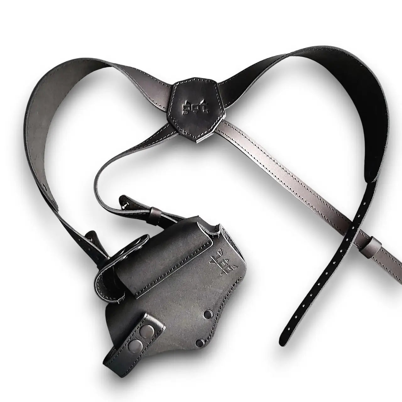 Leather Shoulder Holster for Glock 17 – Concealed Carry, Black