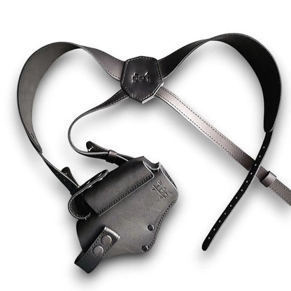 Leather Shoulder Holster for Glock 17 – Concealed Carry, Black