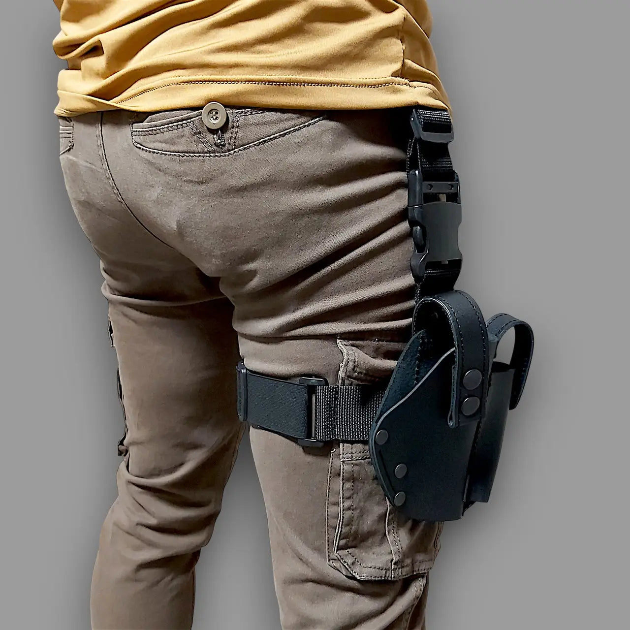 FORT 12/17/20 Leather Drop Leg Holster | Black