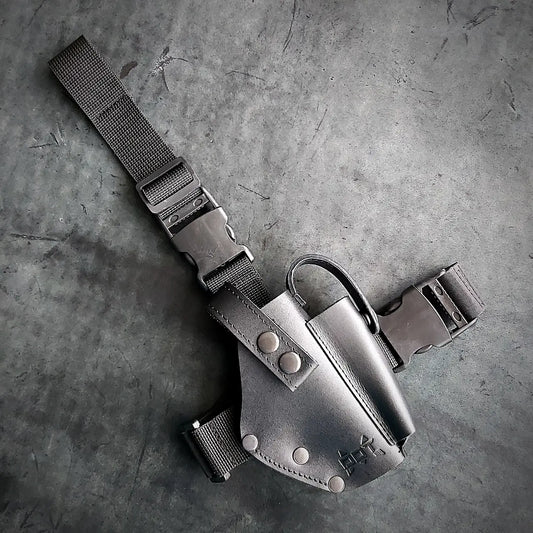 FORT 12/17/20 Leather Drop Leg Holster | Black