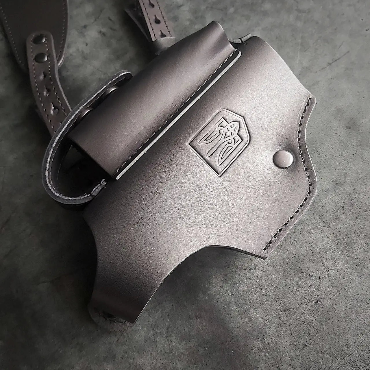 Leather Shoulder Holster for Glock 19 with  Magazine Pouch  Black