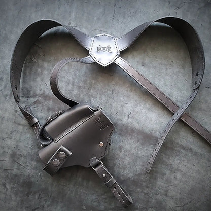 Leather Shoulder Holster for Glock 17  black