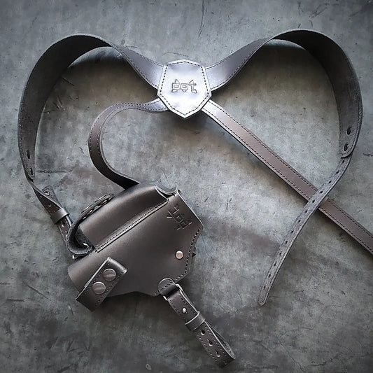 Leather Shoulder Holster for Glock 17  black