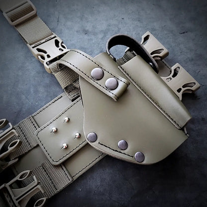FORT 12/17/20 Leather Drop Leg Holster Olive Green