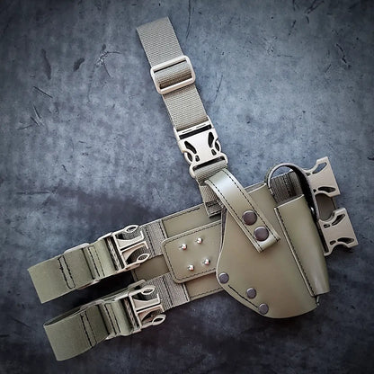 FORT 12/17/20 Leather Drop Leg Holster Olive Green