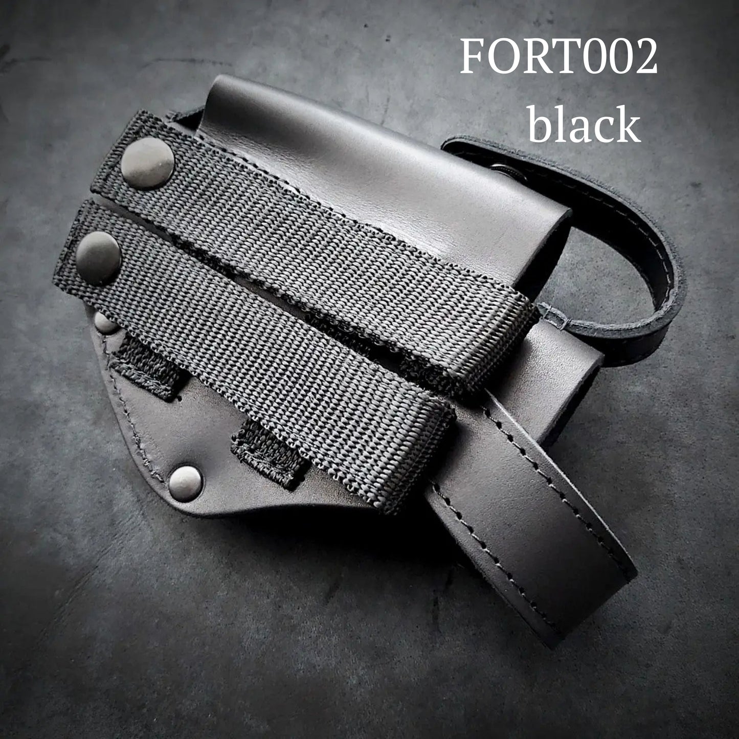 FORT 12/17/20 Leather MOLLE Holster | Black