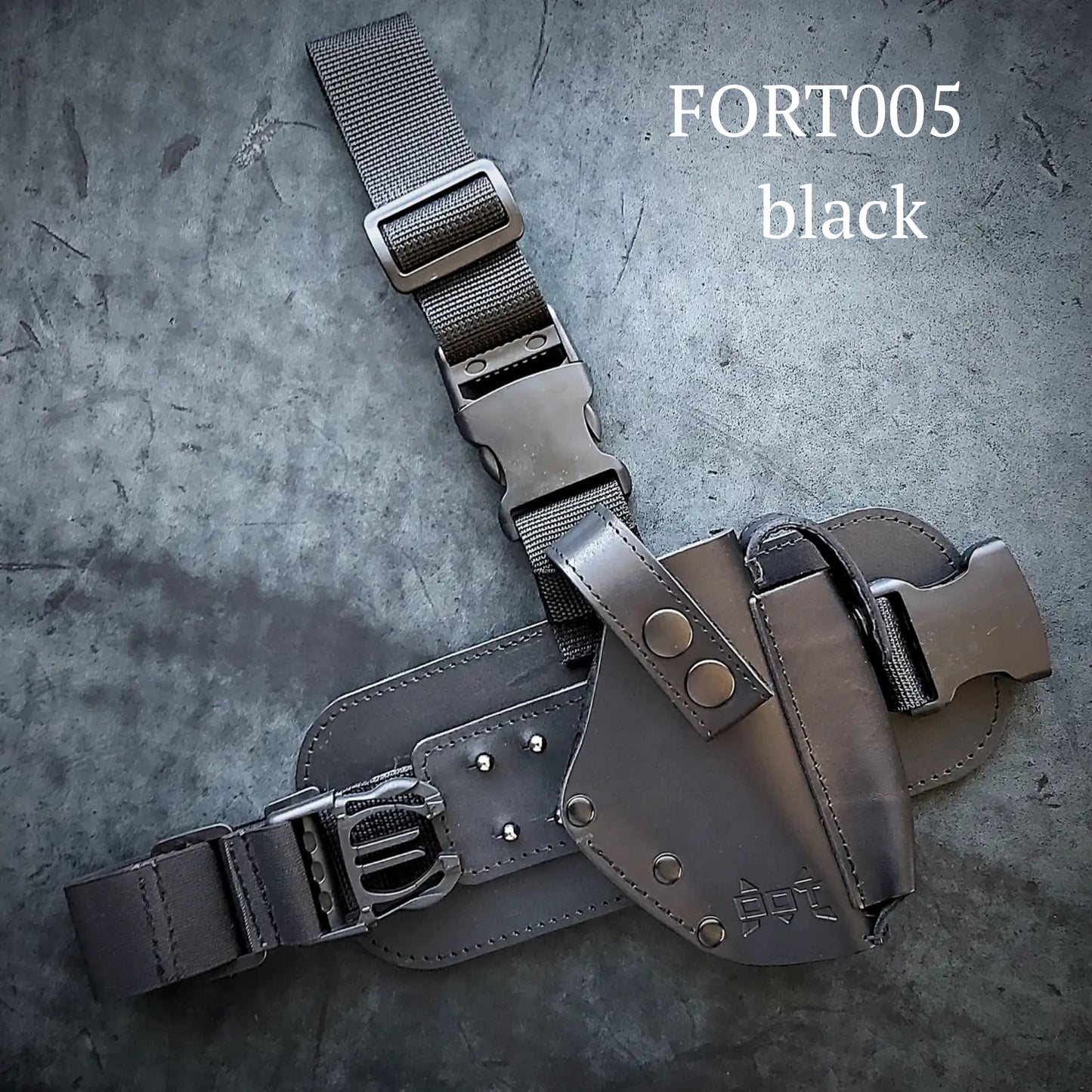 FORT 12/17/20 Leather Drop Leg Holster | Black