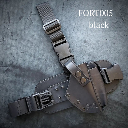 FORT 12/17/20 Leather Drop Leg Holster | Black