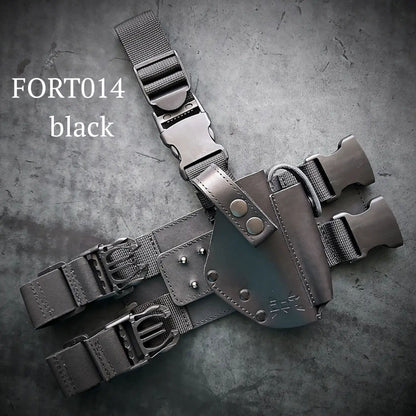 FORT 12/17/20 Leather Drop Leg Holster Black