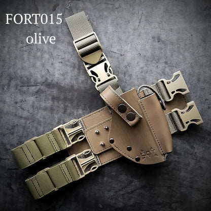 FORT 12/17/20 Leather Drop Leg Holster Olive Green