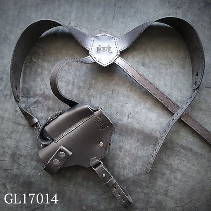 Leather Shoulder Holster for Glock 17  black