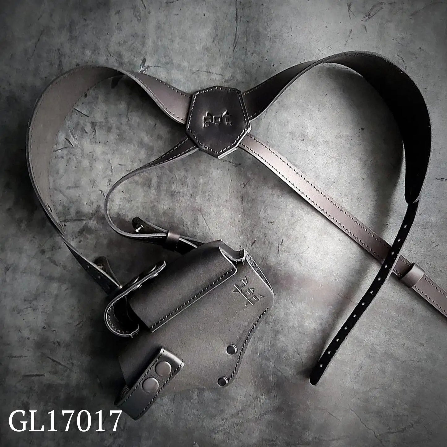 Leather Shoulder Holster for Glock 17 – Concealed Carry, Black