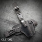 Glock 17 Leather Thigh Holster – Tactical Drop Leg, Black