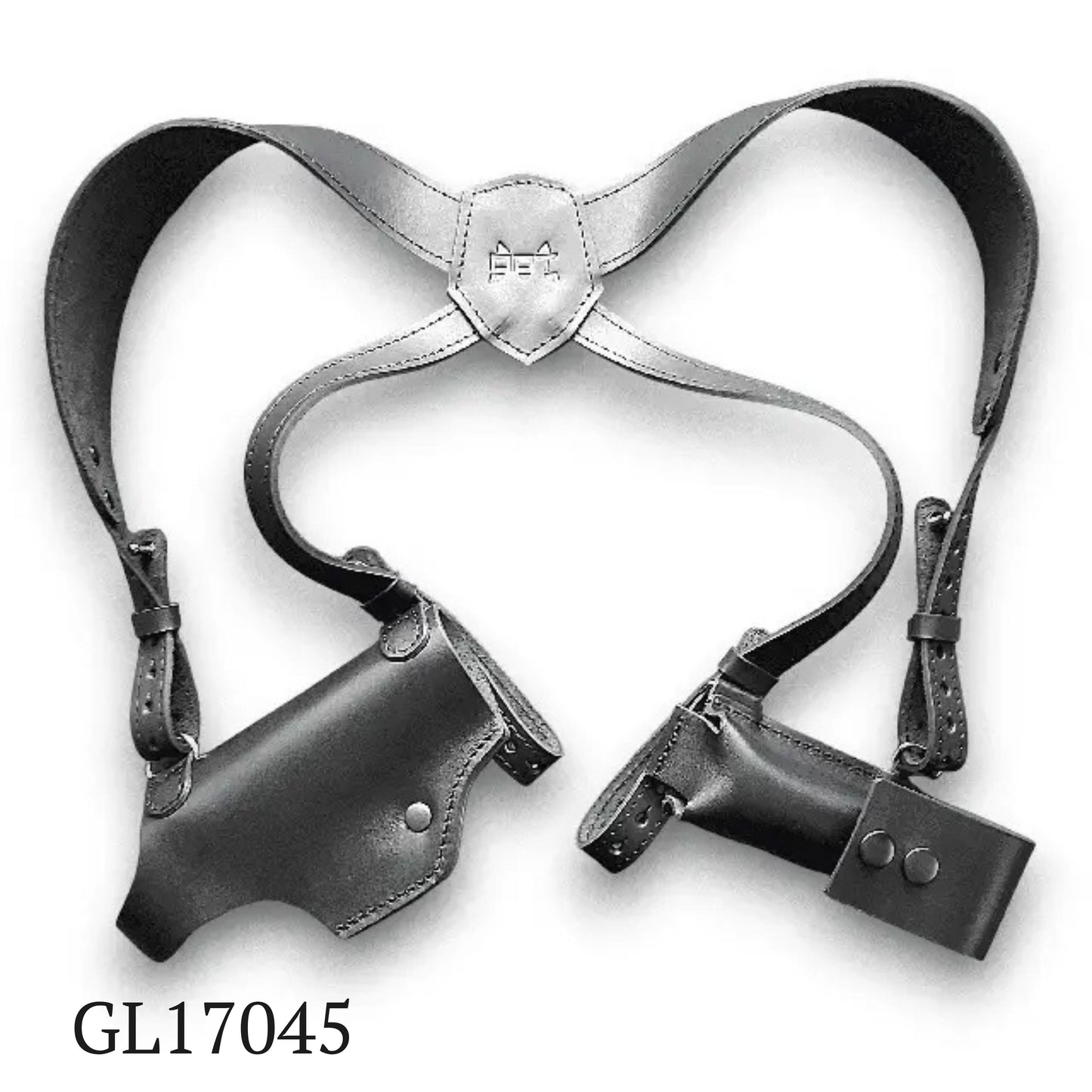 Shoulder Holster System with Magazine Pouch for Glock 17— Personalized  Tactical Holster , Black