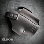 Leather Belt Holster for Glock 19 / Walther PDP Full Size with Magazine Pouch  Black