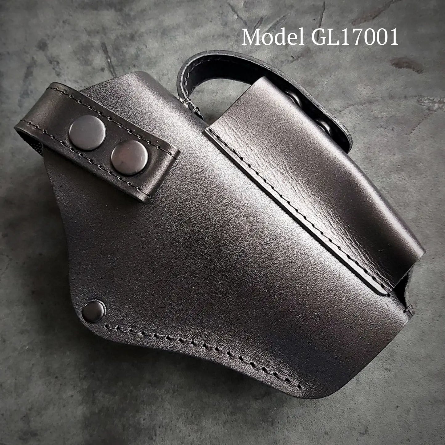 Leather Belt Holster for Glock 17  Black