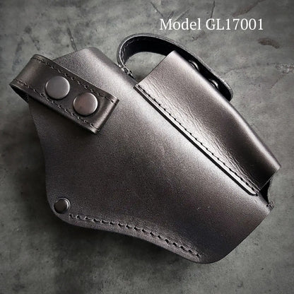Leather Belt Holster for Glock 17  Black